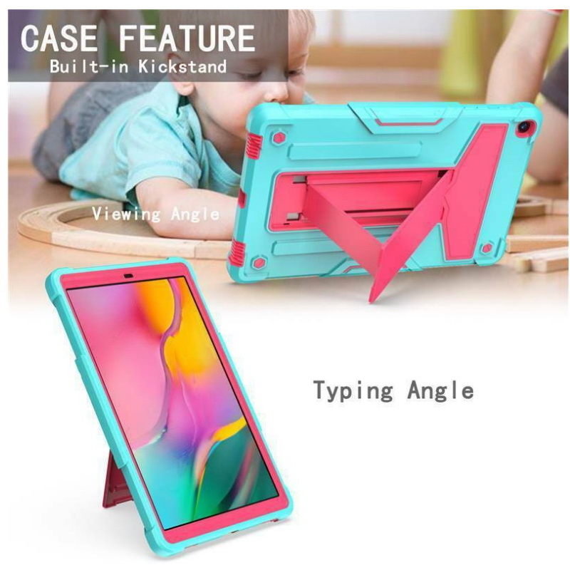 Case Samsung Galaxy Tab A 10.1 (2019) SM-T510 SM-T515 #เคสฝาหลังกันกระแทกมีขาตั้ง Kickstand PC Silicone Armour Defender