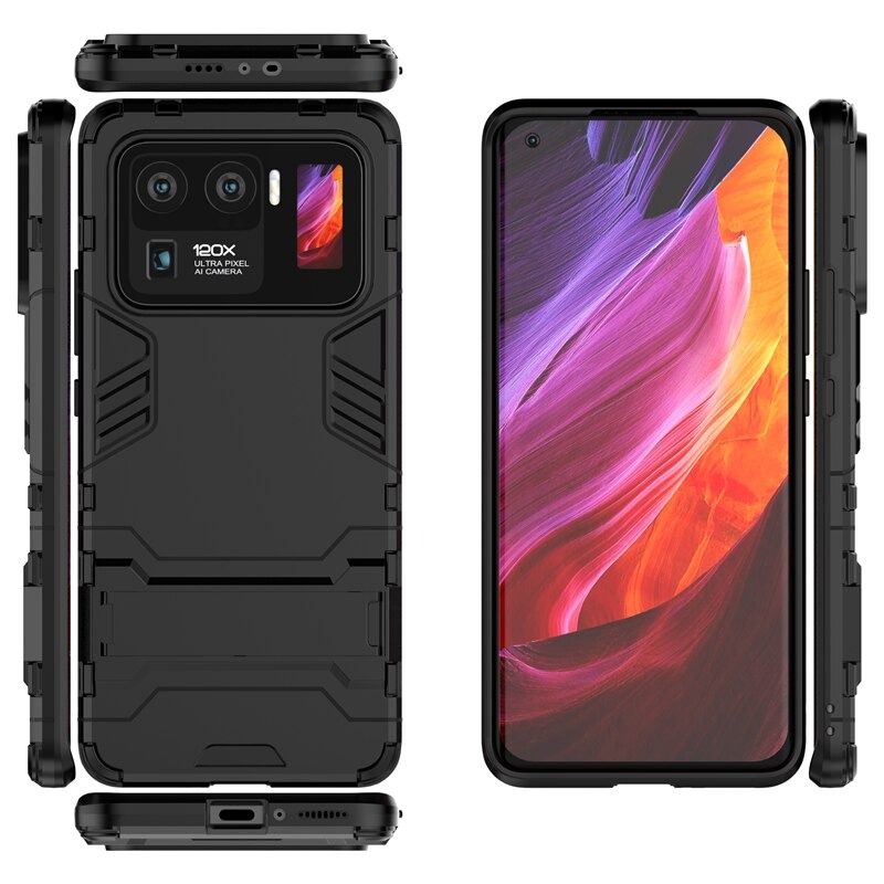 Case Xiaomi Mi 11 Ultra #เคสฝาหลังพลาสติก ไฮบริด TPU + Kickstand
