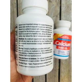 (Pre Order) 21st Century® Calcium 500 mg Plus Extra D3 แคลเซียม วิตามินดีสาม ดี3