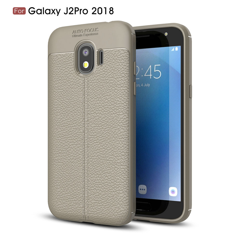 Case Samsung Galaxy J2 Pro 2018 #เคสฝาหลัง TPU นิ่มผิวลิ้นจี่ช่วยป้องกันลายนิ้วมือและกันลื่นได้ดี