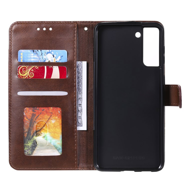 เคส Samsung Galaxy A72 / A72 5G #เคสฝาพับแบบกระเป๋าสตางค์สไตล์เรขาคณิตพร้อมสายคล้อง (สินค้าตัวอย่าง สินค้าจริงตรงตามรุ่น)