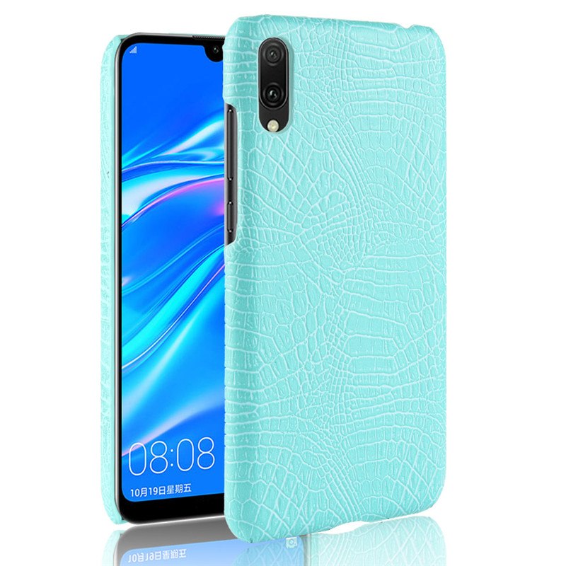 Case Huawei Y7 Pro (2019) #เคสฝาหลังพลาสติกแข็งเคลือบหนัง PU ลายผิวหนังจระเข้