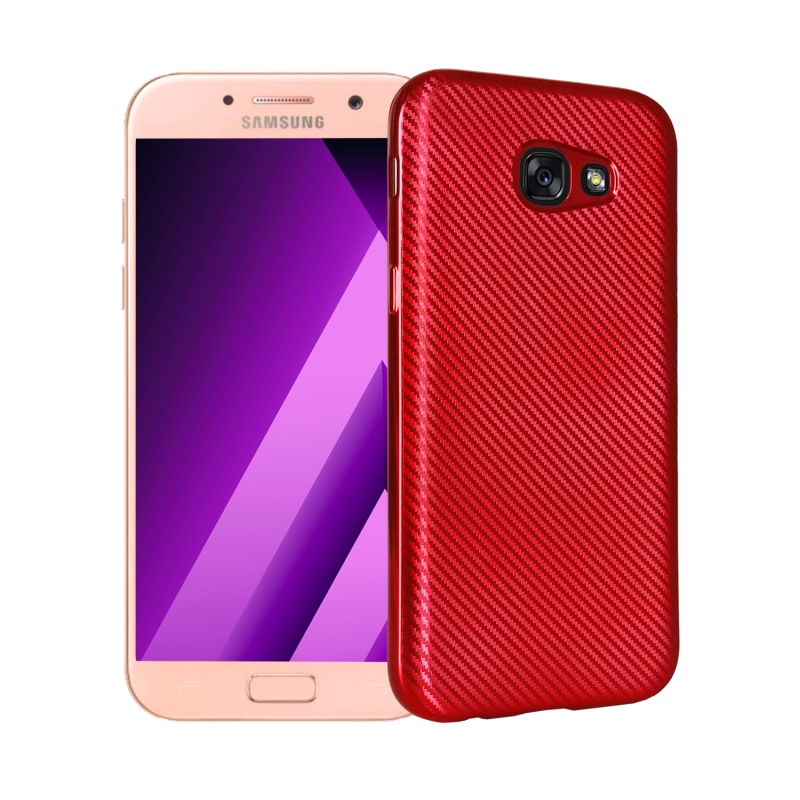 Case Samsung Galaxy A7 2017 #เคสคาร์บอนไฟเบอร์ลายเคฟล่า TPU สีสันสวยงามโดดเด่น