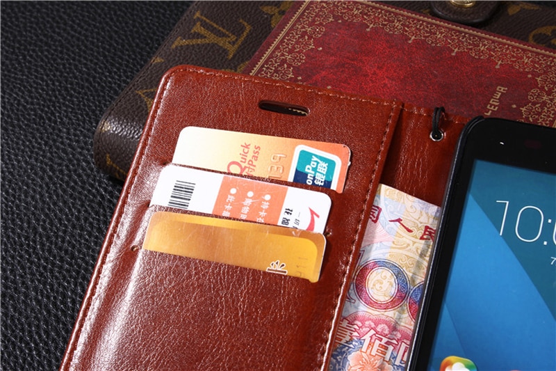 Case Samsung Galaxy C9 Pro #เคสฝาพับแบบกระเป๋าสตางค์หนัง PU ผิวหนังม้า Crazy Horse