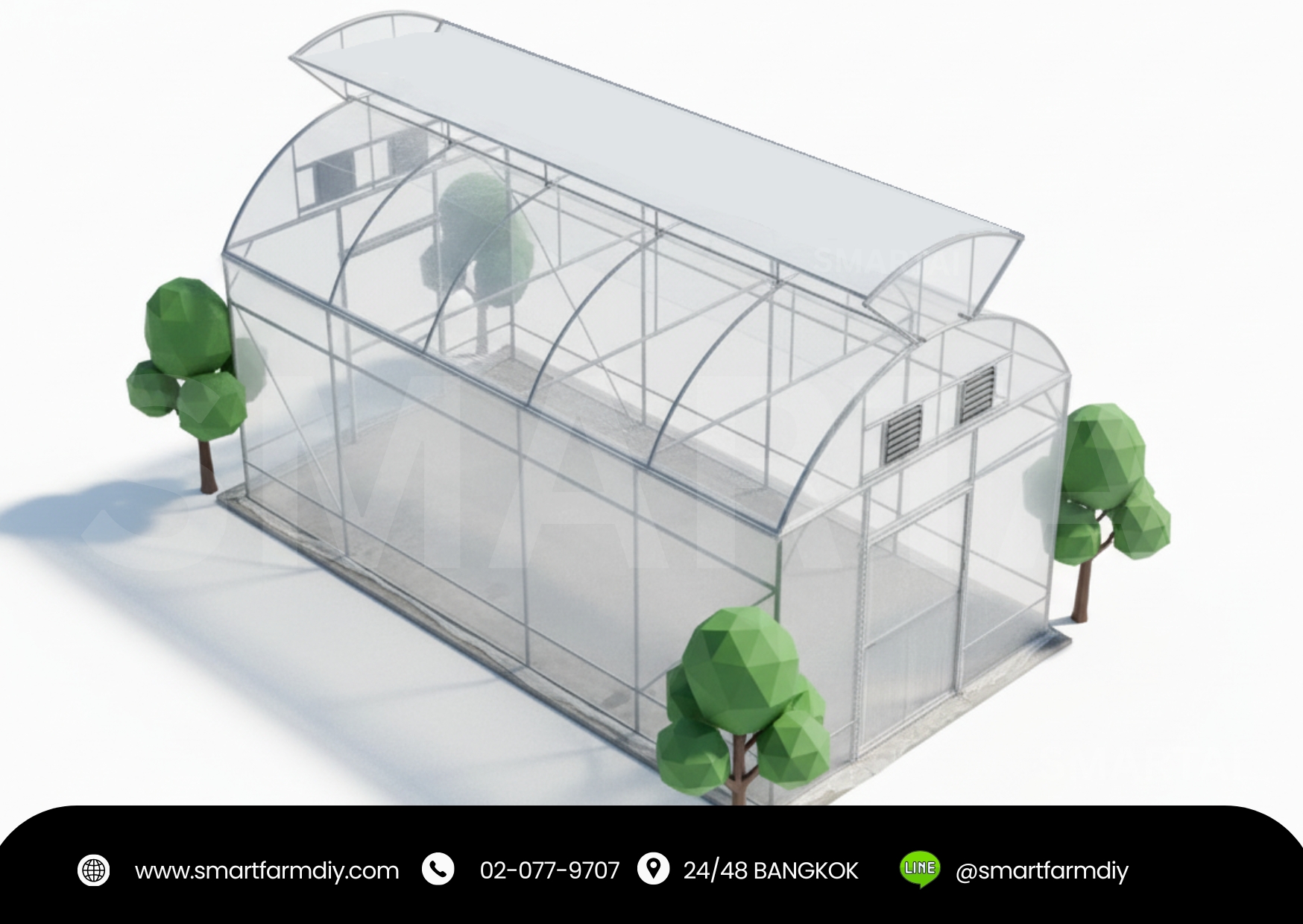 โรงเรือนเพาะปลูกพืชจั่ว2ชั้น พร้อมระบบ