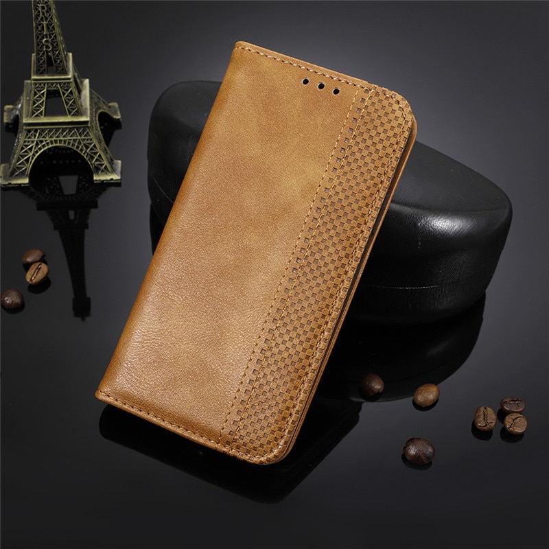 เคส Vivo Y19 #เคสฝาพับปกหนังสไตล์วินเทจดูดซับอัตโนมัติแบบกระเป๋าสตางค์