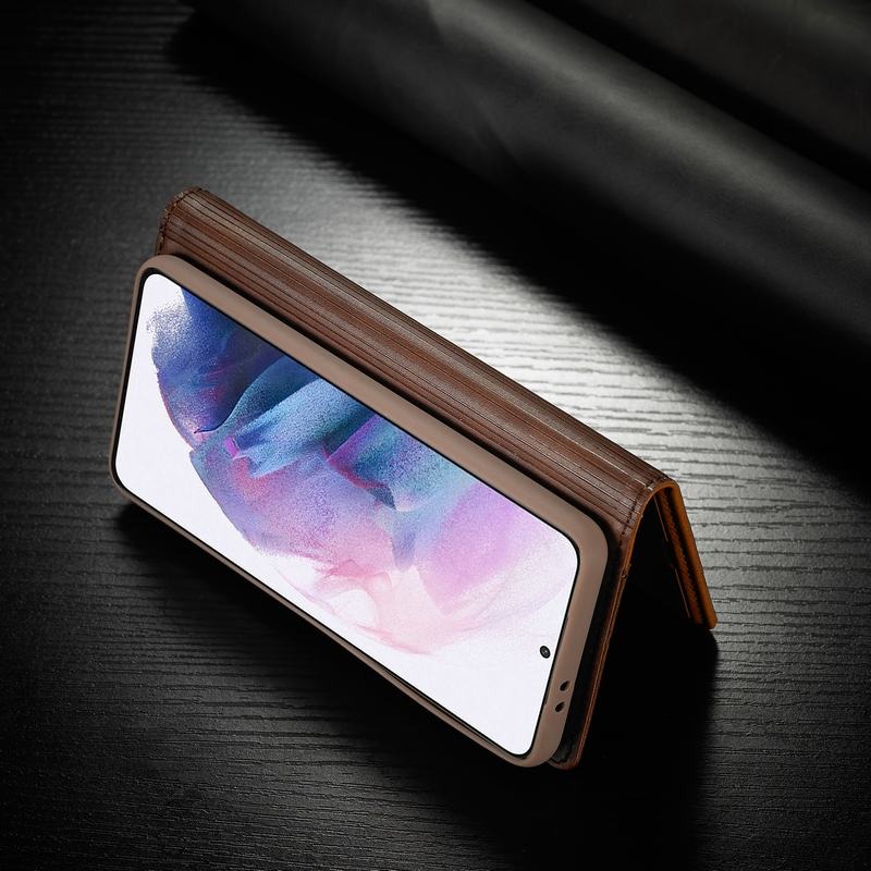 Case Samsung Galaxy S21+ #เคสฝาพับหนัง PU สไตล์กระเป๋าสตางค์พร้อมช่องใส่การ์ด Fashion Retro Card Slot Wallet Flip Cover PU Leather Phone Case