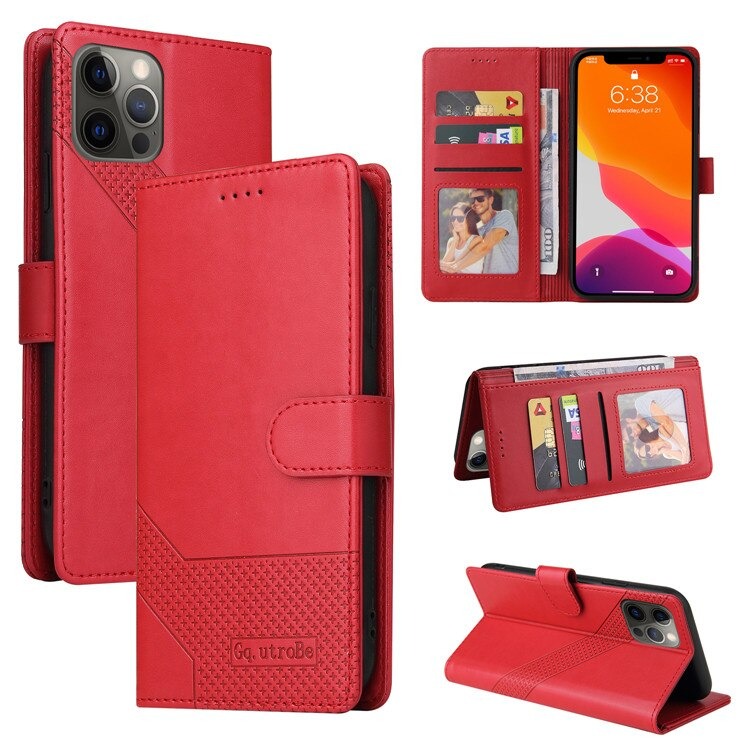 เคส iPhone 13 mini #เคสฝาพับหนัง PU สไตล์กระเป๋าสตางค์พร้อมช่องใส่การ์ด Luxury Flip Stand Card PU Leather Phone Wallet Cover Case