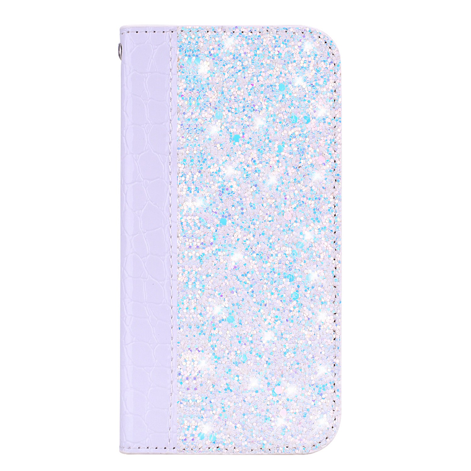 Case Huawei P30 Lite #เคสฝาพับหนัง PU ลายหนังจระเข้ Crocodile Texture Glittery Sequins Splicing มีช่องใส่การ์ด