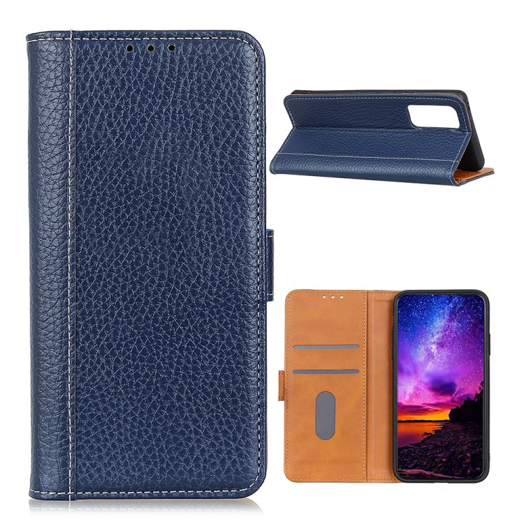 เคส Samsung Galaxy A72 / A72 5G #เคสฝาพับหนังแยกผิวลิ้นจี่ แถบปิดแม่เหล็ก