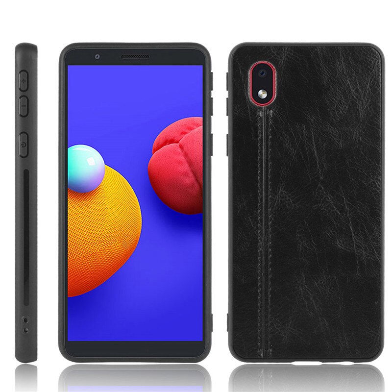 Case Samsung Galaxy A01 Core #เคสฝาหลังเคลือบหนัง PU