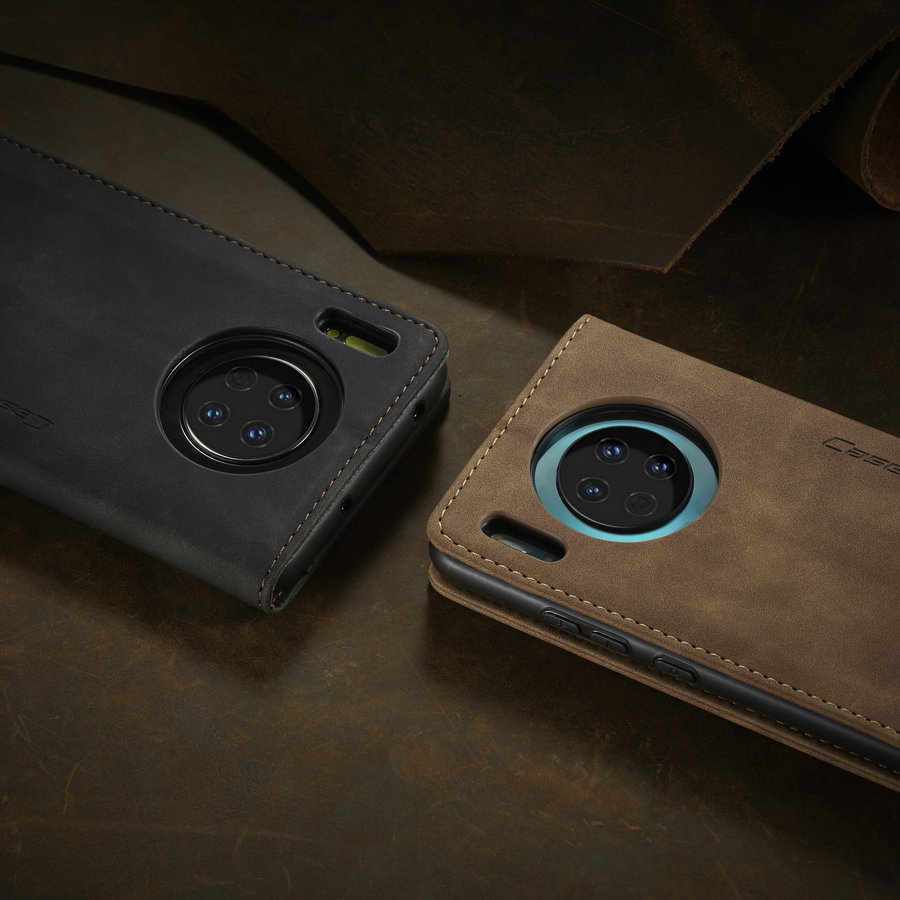 เคส Huawei Mate 30 Pro #เคสฝาพับหนังกระเป๋าสตางค์ CASEME Auto-absorbed Leather Wallet