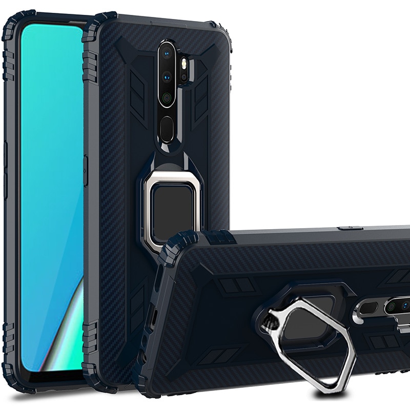 Case OPPO A9 (2020) / OPPO A5 (2020) #เคสฝาหลัง TPU มีแหวนสวมนิ้วเป็นขาตั้งเคสได้ แผ่นโลหะแม่เหล็กในตัว