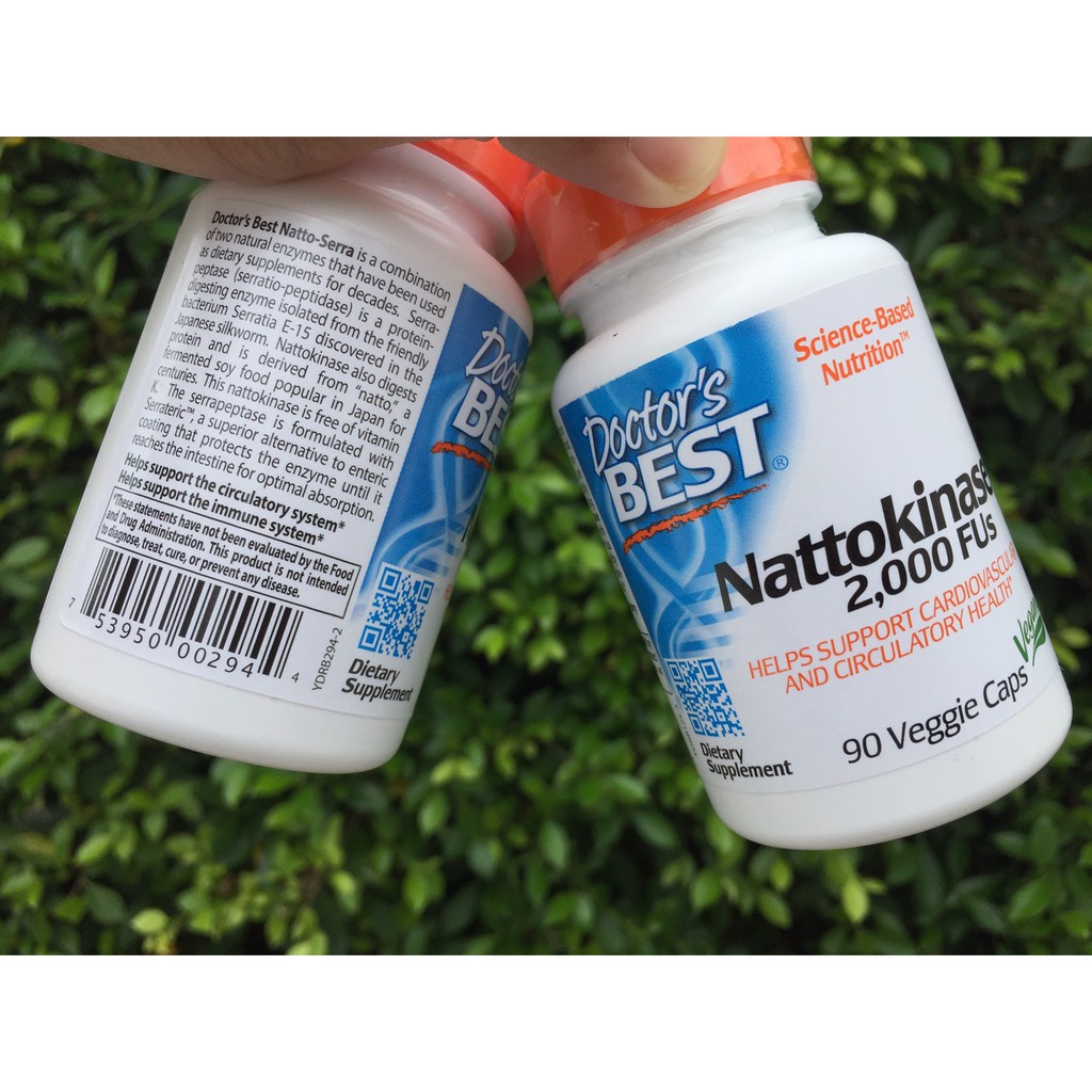 Doctor's Best® Nattokinase 2,000 FUs 90 Veggie Caps นัตโตะ สกัดจากถั่วเหลืองหมักของญี่ปุ่น บำรุงหัวใจและหลอดเลือด