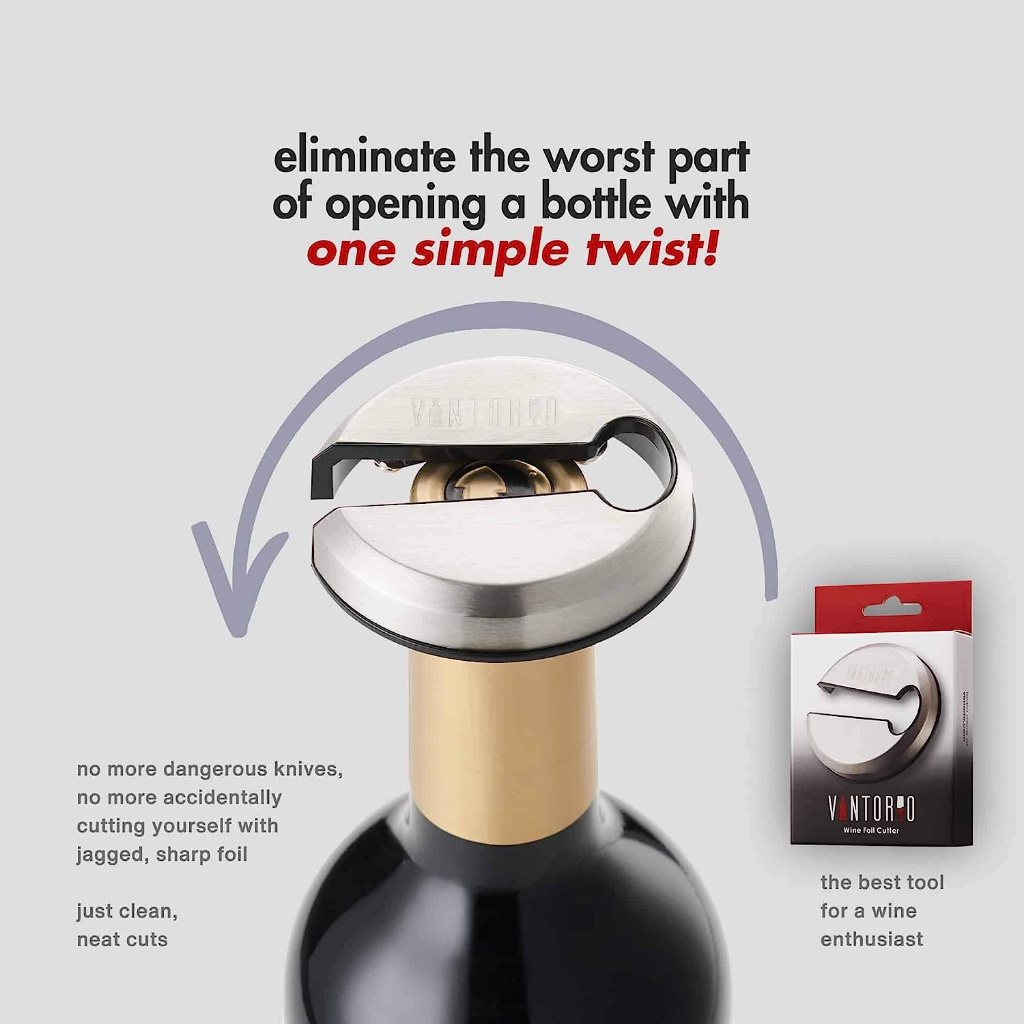 (Pre Order) Vintorio® Wine Foil Cutter, Sharp Remover for Wine Seals เครื่องตัดฟอยล์ไวน์ อุปกรณ์เสริมที่เปิดขวดไวน์