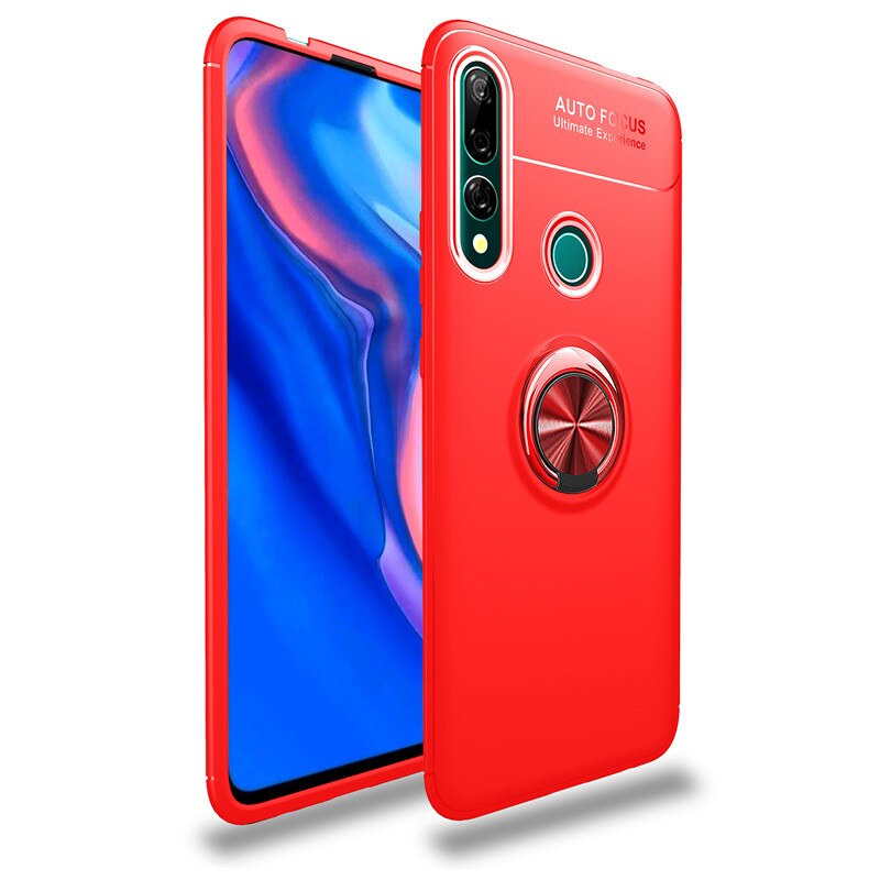 Case Huawei Y9 Prime 2019 #เคสฝาหลัง TPU Finger Ring Kickstand (แผ่นโลหะแบบ Built-in)