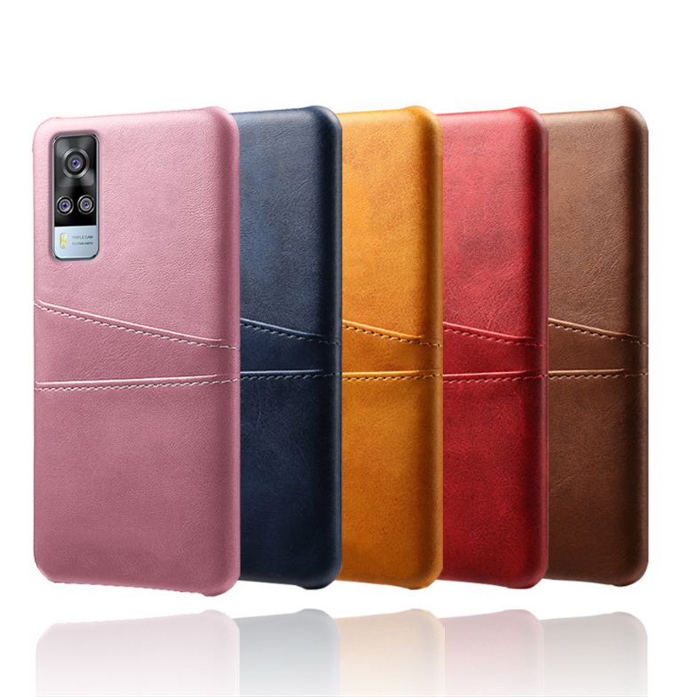 เคส Vivo Y31 2021 #เคสแบบฝาหลังหุ้มหนัง Double Card Slots PU Leather Coated