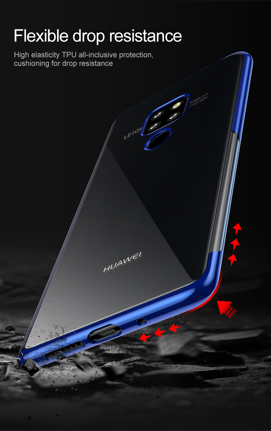 Case Huawei Mate 20 #เคสฝาหลัง BASEUS Shining Series Plated TPU