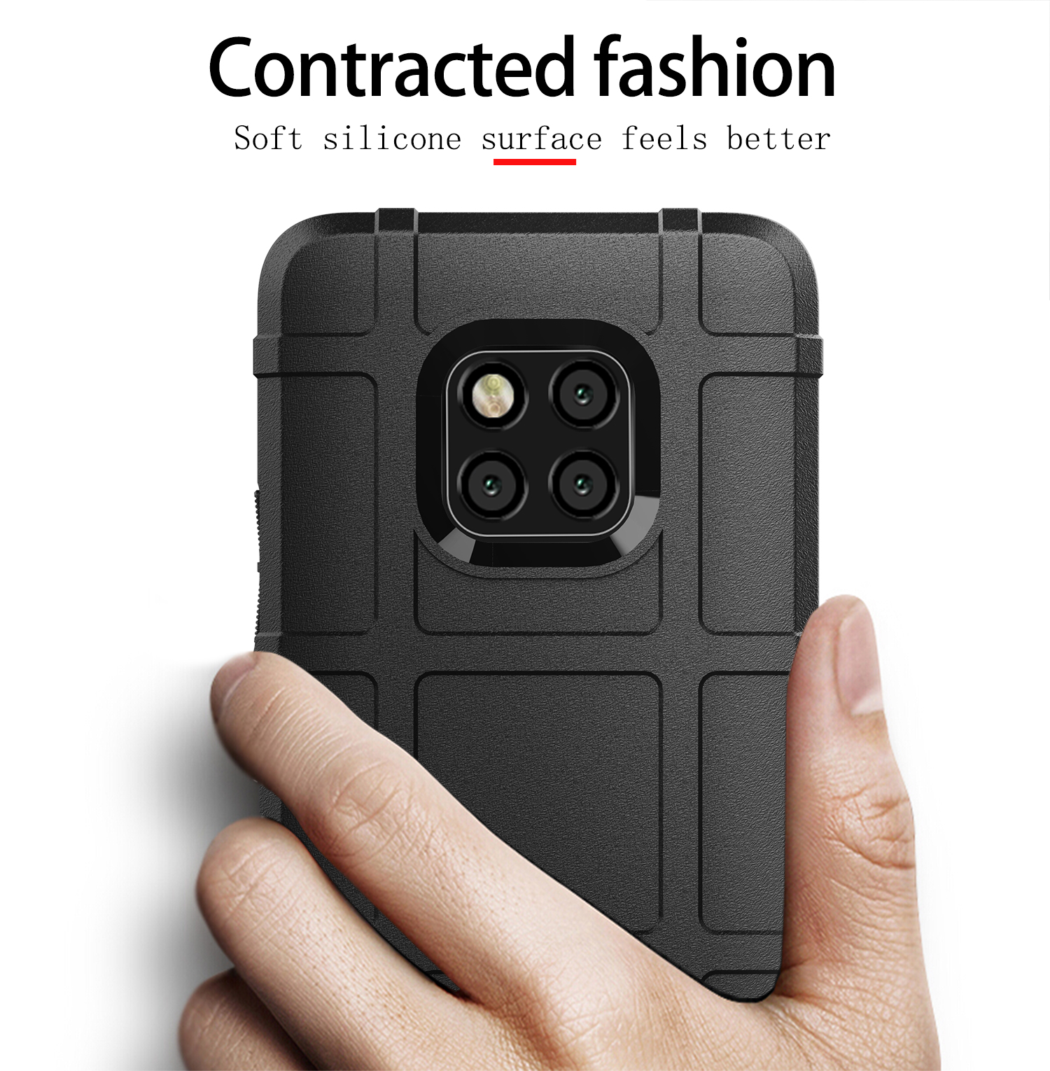 เคส Huawei Mate 20 Pro #เคสฝาหลัง Rugged Shield Series Soft Silicone Shock Absorption Matte กันกระแทก