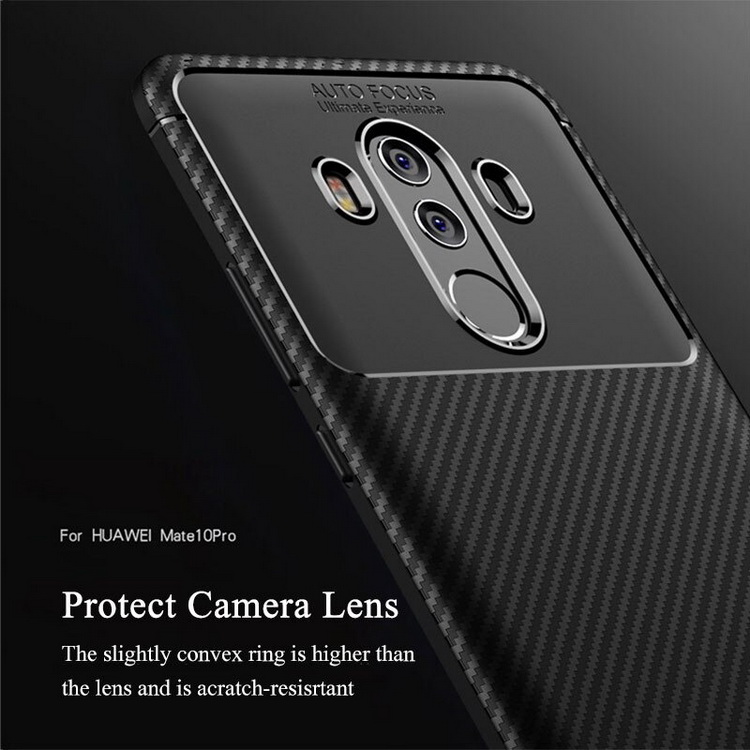 เคส Huawei Mate 10 Pro #เคสฝาหลังนิ่ม Carbon Fiber Anti-drop TPU Protection