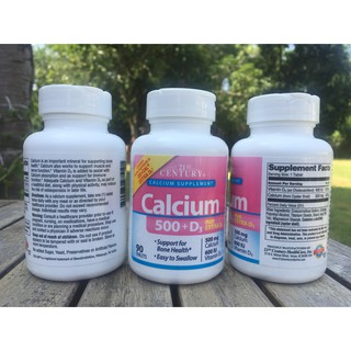 (Pre Order) 21st Century® Calcium 500 mg Plus Extra D3 แคลเซียม วิตามินดีสาม ดี3