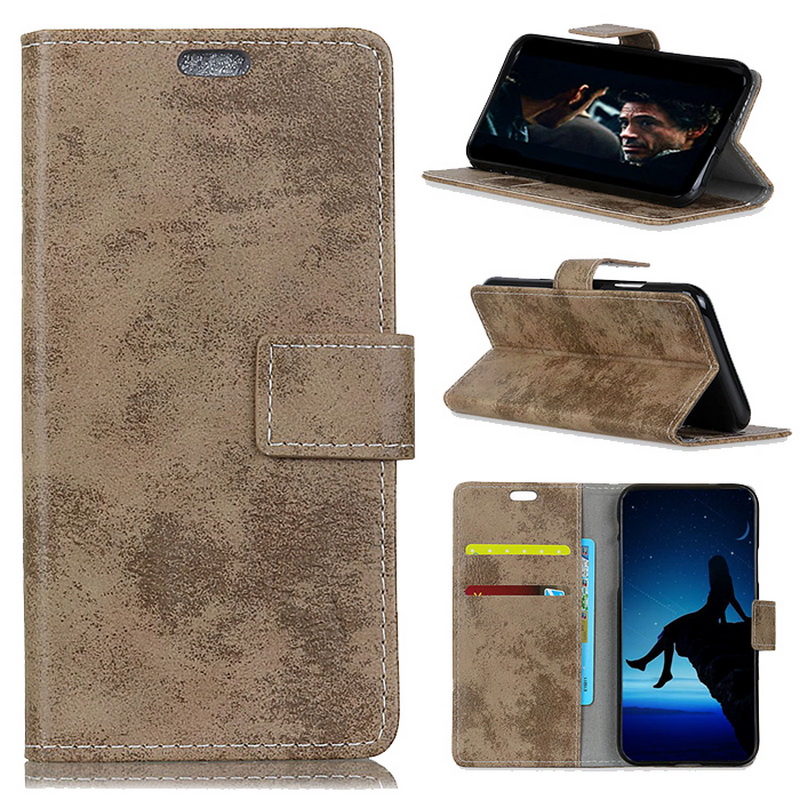 เคส Samsung Galaxy A9 (2018) #เคสฝาพับหนัง PU สไตล์ Vintage คุณภาพดี