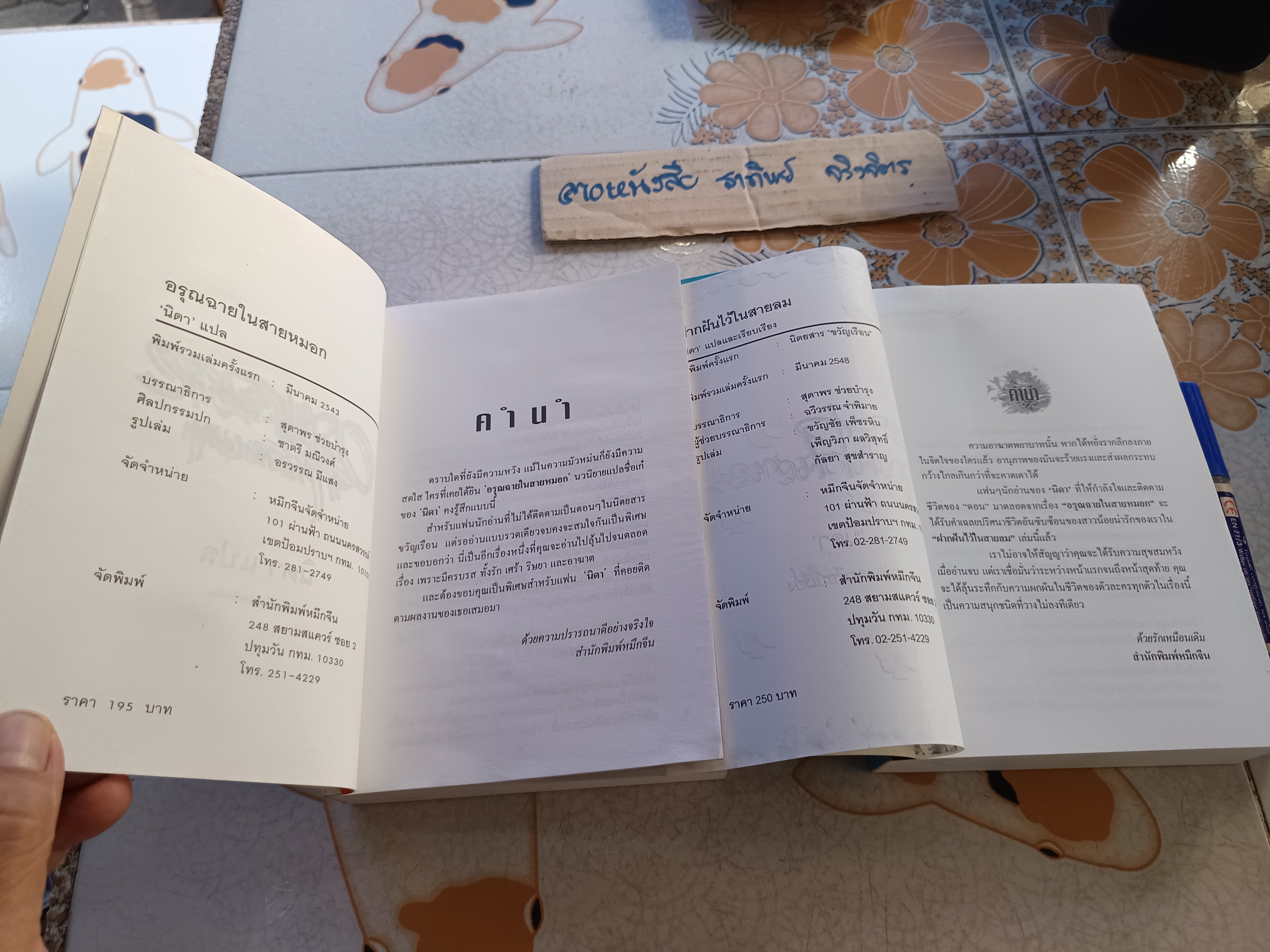 อรุณฉายในสายหมอก + ฝากฝันไว้ในสายลม (ครบ 2 ภาคจบบริบูรณ์) แปลและเรียบเรียง นิดา **สินค้าหมด**