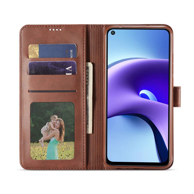 เคส Redmi Note 9T 5G #เคสฝาพับหนัง PU LC.IMEEKE คุณภาพดีสไตล์กระเป๋าสตางค์พร้อมช่องใส่การ์ด