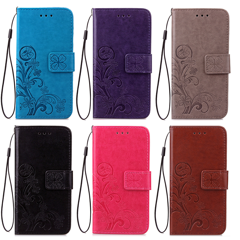Case OPPO F1s #เคสฝาพับมีช่องใส่บัตร HAT PRINCE Imprinted Clover Leather Wallet