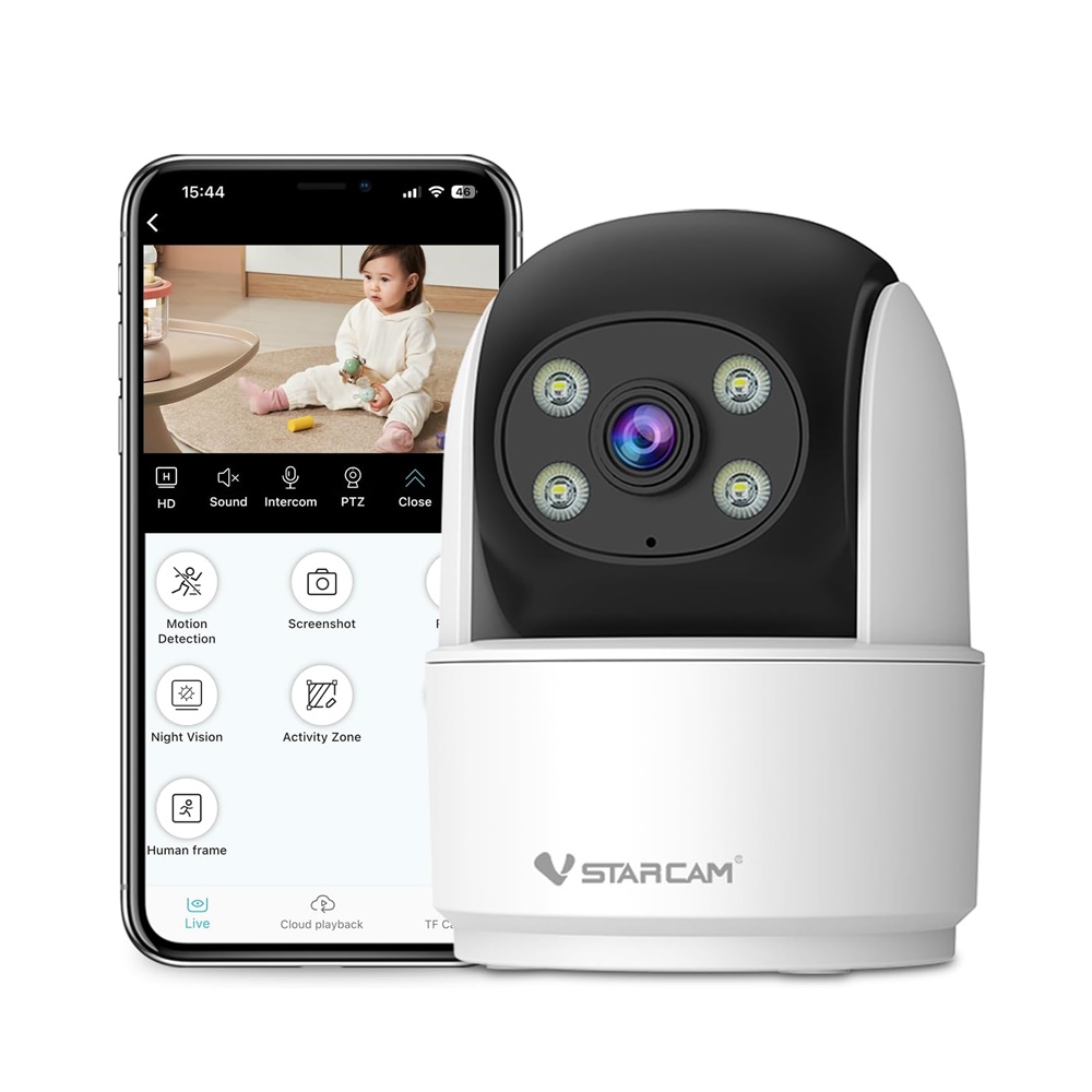 Vstarcam Vstarcam กล้องวงจรปิดมาใหม่ล่าสุด รุ่นC996 กล้องมีไวไฟในตัว บันทึกภาพและเสียง เพิ่มเมมสูงสุด256GB คมชัด2ล้านพิกเซล ขาว