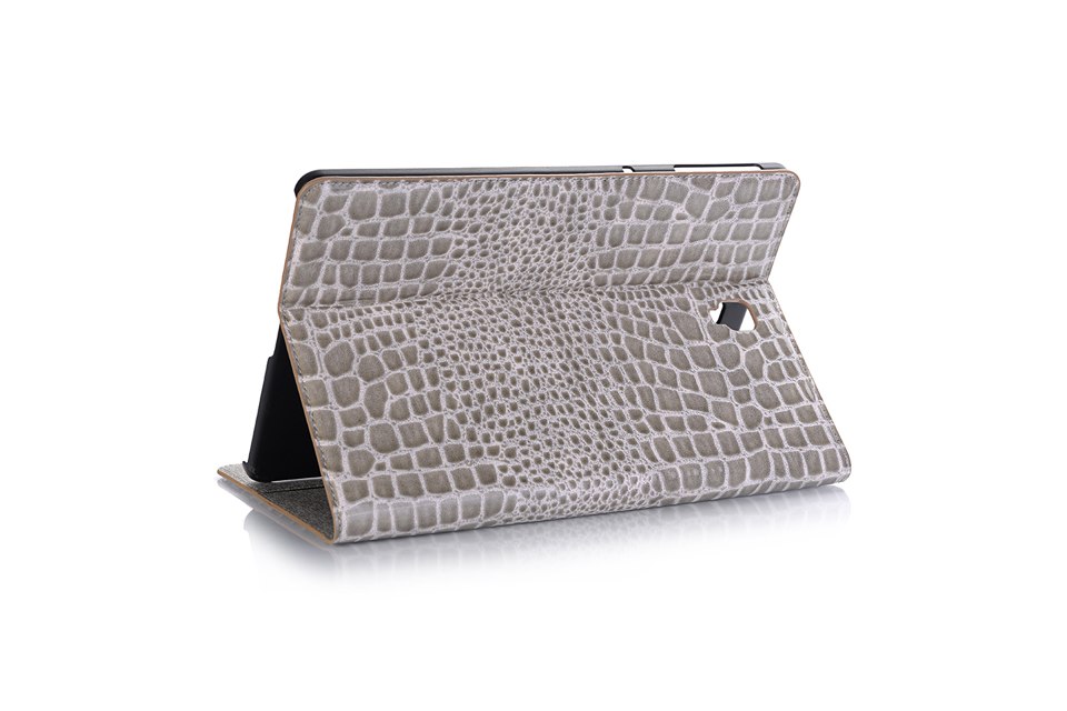 เคส Samsung Galaxy Tab S4 10.5 นิ้ว #เคสฝาพับแบบกระเป๋าสตางค์ลายผิวหนังจระเข้ Crocodile Texture