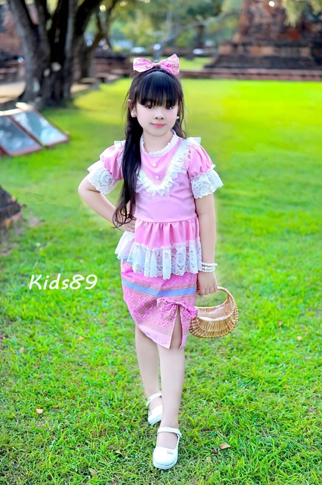 ชุดผ้าไทยเด็กหญิงโทนหวาน