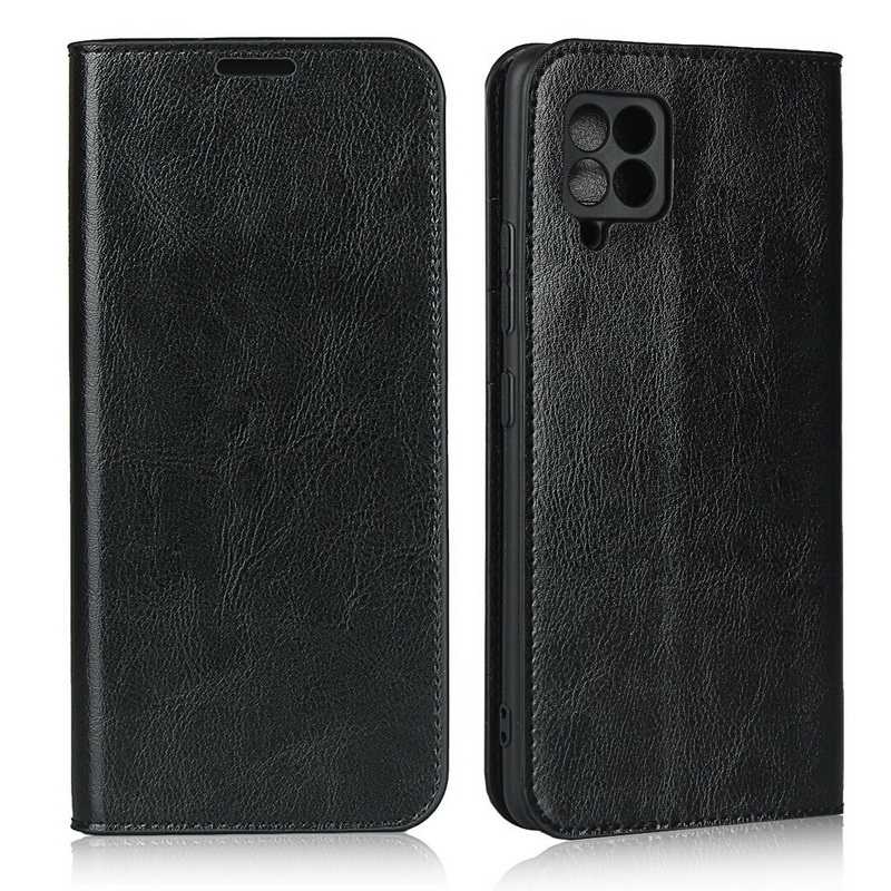 Case Samsung Galaxy A42 5G #เคสฝาพับแบบกระเป๋าสตางค์คุณภาพดี Crazy Horse Genuine Leather Cover