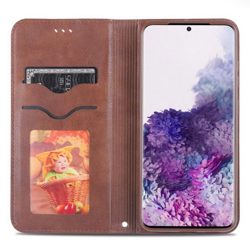 เคส Samsung Galaxy S20+ #เคสฝาพับ AZNS สไตล์ Retro หนัง PU มีช่องเสียบการ์ด