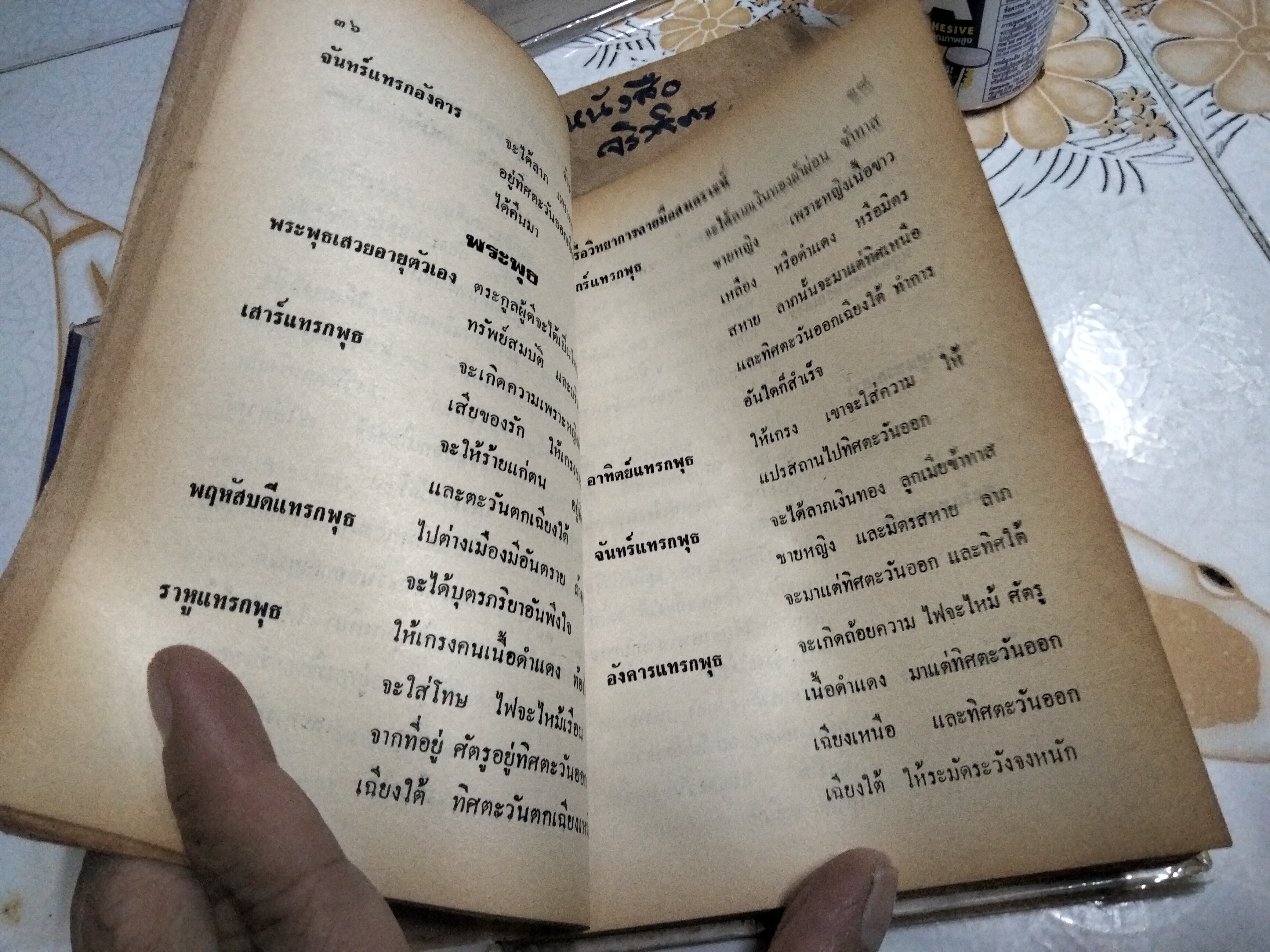 ตำราหมอดูลายมือ หรือ วิทยาการลายมือสงเคราะห์ ผลงานของ พ.ต.หลวงเสนานิติการ (ยง บุนนาค) พิมพ์ พ.ศ.2529