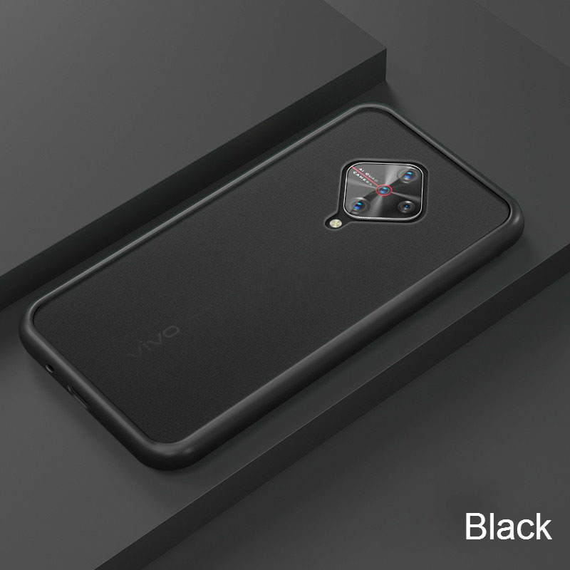 Case Vivo S1 Pro #เคสฝาหลังซิลิโคนโปร่งแสงขอบนิ่ม Frosted Translucent Silicone Case