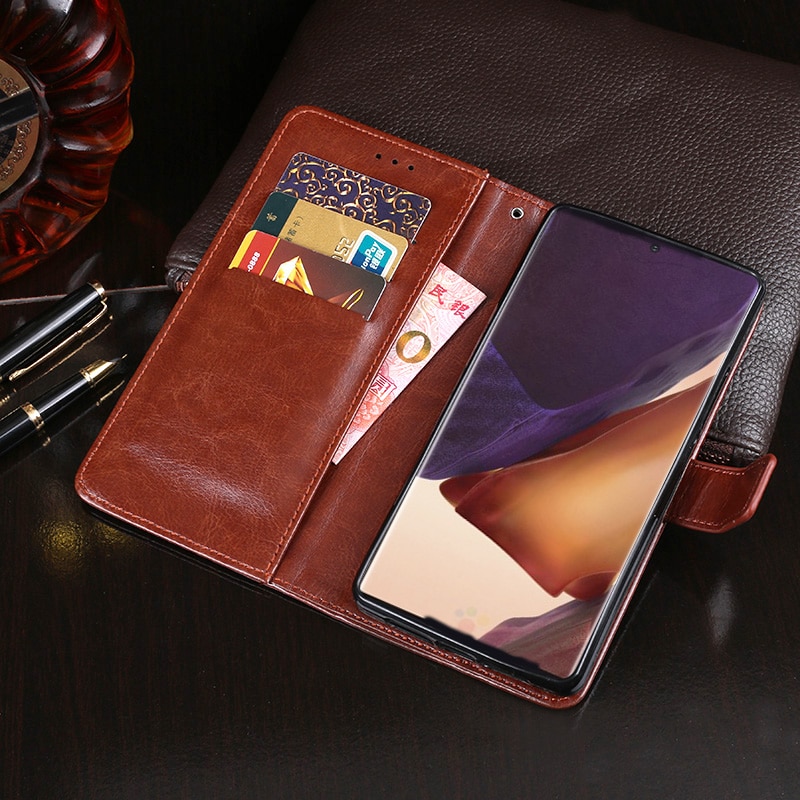 Case Samsung Galaxy Note 20 Ultra / Note 20 Ultra5G #เคสฝาพับแบบกระเป๋าสตางค์หนัง PU ผิวหนังม้า Crazy Horse