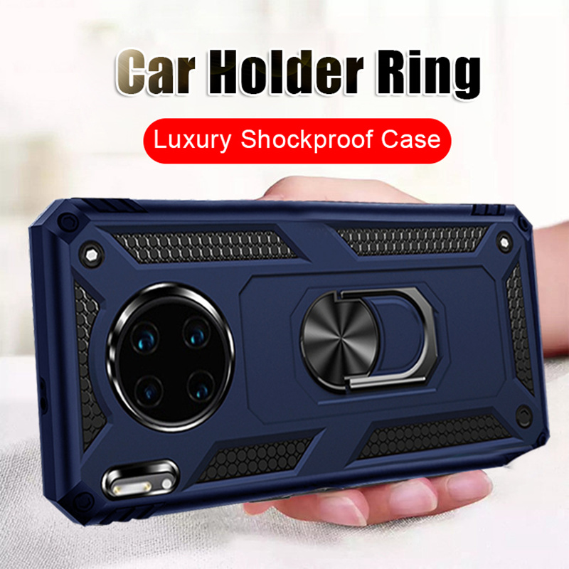 Case Huawei Mate 30 Pro #เคสฝาหลัง Hybrid TPU+PC มีแหวนสวมนิ้ว