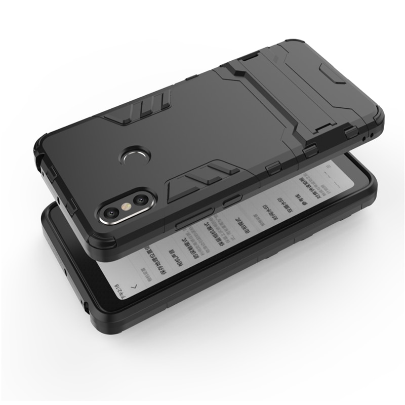 Case Xiaomi Mi Max 3 #เคสฝาหลังพลาสติก ไฮบริด TPU + Kickstand