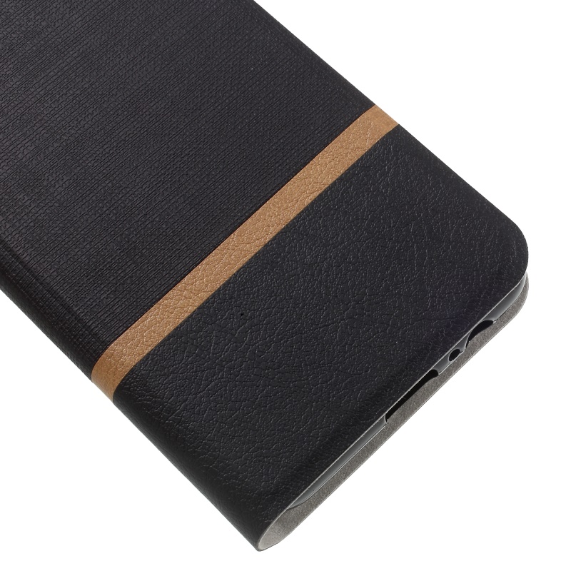 Case Samsung Galaxy A8 (2018) #เคสฝาพับหนัง PU Contrast Color ปกเสริมด้วยแผ่นเหล็กคุณภาพดีราคาถูก