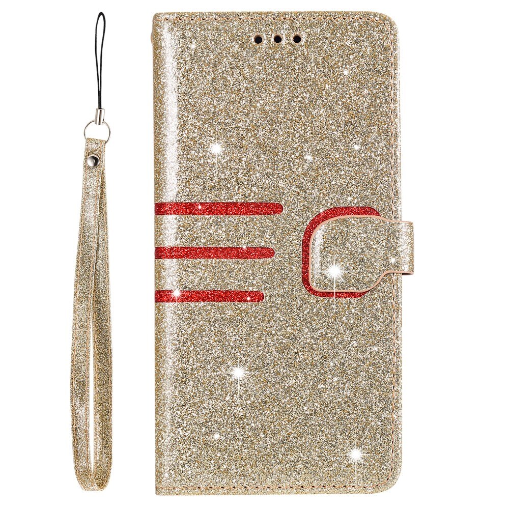 เคส Huawei P30 Lite #เคสฝาพับหนัง PU ผิวเคลือบผงแวววาว Glitter Powder Coated Wallet