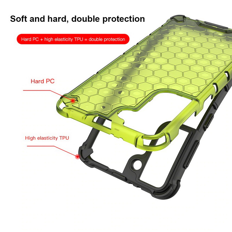 เคส Samsung Galaxy S22 5G #เคสฝาหลังกันกระแทก Honeycomb Shock Absorber TPU + PC + Silicone Hybrid