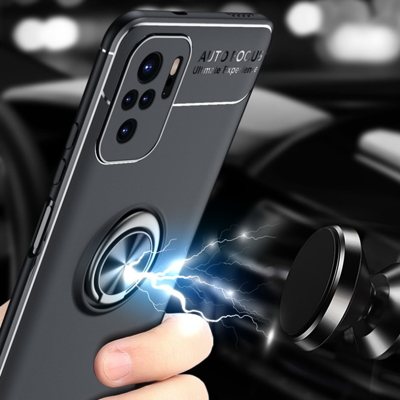เคส Redmi Note 10 4G #เคสฝาหลัง TPU Finger Ring Kickstand (แผ่นโลหะแบบ Built-in)