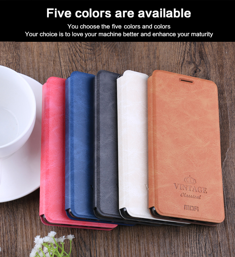 Case Xiaomi Redmi S2 #เคสฝาพับหนัง PU Vintage MOFI Flip Stand case