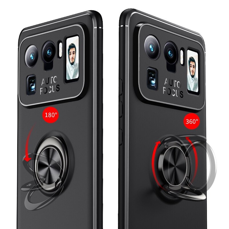 เคส Xiaomi Mi 11 Ultra #เคสฝาหลัง TPU Finger Ring Kickstand (แผ่นโลหะแบบ Built-in)