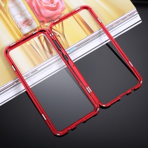 เคส Samsung Galaxy A50 / A50s / A30s #เคสขอบโลหะประกบแม่เหล็กด้านหลังกระจก Magnetic Clear Glass Hard Back Cover Metal Frame Protection Case