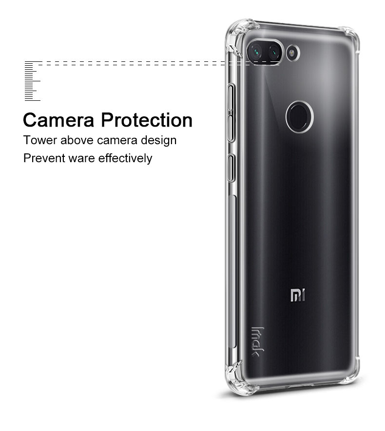 Case Xiaomi Mi 8 Lite #เคสแบบฝาหลัง Skin Feel Anti-drop TPU Case + Explosion-proof Screen Film