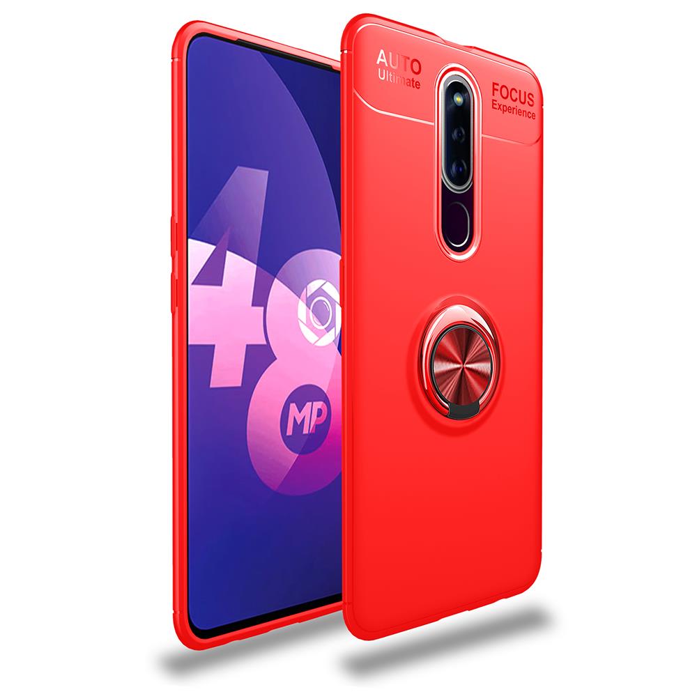 Case OPPO F11 Pro #เคสฝาหลัง TPU Finger Ring Kickstand (แผ่นโลหะแบบ Built-in)