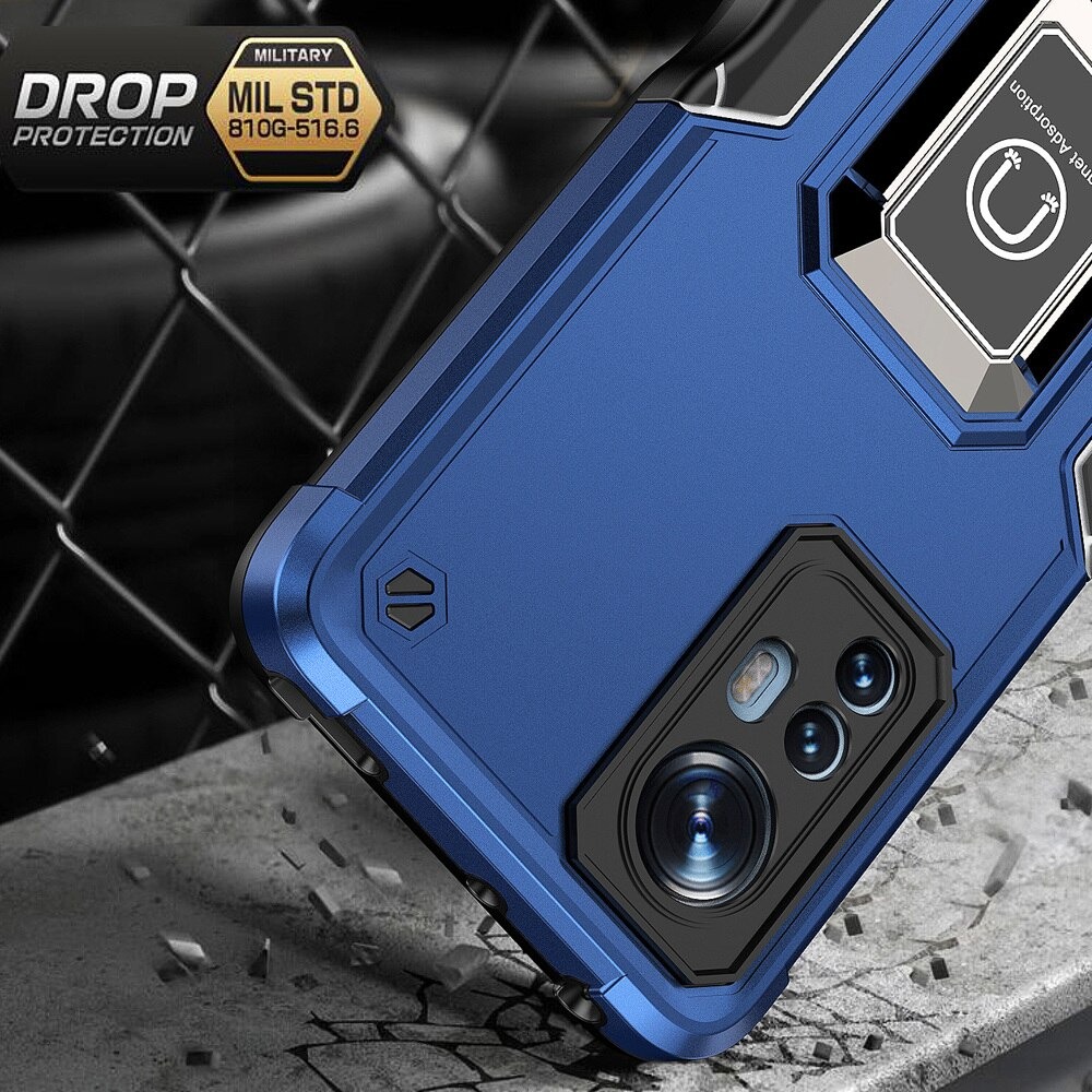 เคส Xiaomi 12 Pro #เคสฝาหลังพลาสติก ไฮบริด Silicone + PC Ring Stand