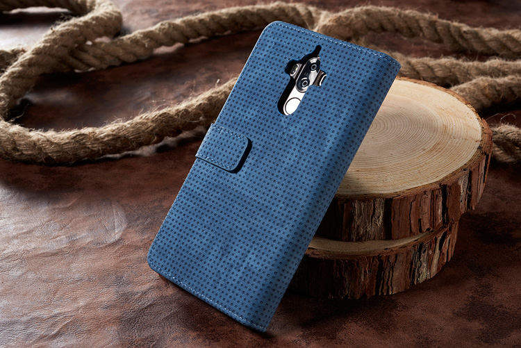 เคส Huawei Mate 9 #เคสฝาพับแบบกริด Retro Leather Flip Case พร้อมช่องเสียบการ์ด ซองหนังสไตล์ Retro ที่มีลวดลายคลาสสิค
